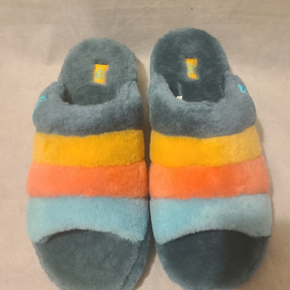 UGG Men\'s Fluff You Stripes Slipper Marine Blue